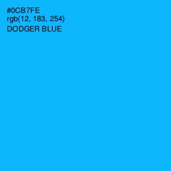 #0CB7FE - Dodger Blue Color Image