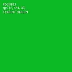 #0CB821 - Forest Green Color Image