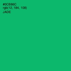 #0CB86C - Jade Color Image