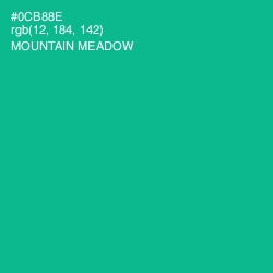 #0CB88E - Mountain Meadow Color Image
