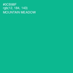 #0CB88F - Mountain Meadow Color Image