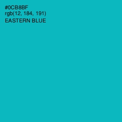 #0CB8BF - Eastern Blue Color Image