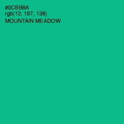 #0CBB8A - Mountain Meadow Color Image