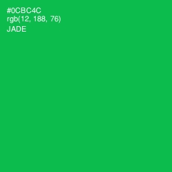 #0CBC4C - Jade Color Image