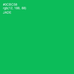 #0CBC58 - Jade Color Image