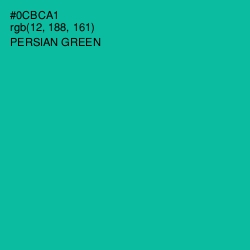 #0CBCA1 - Persian Green Color Image