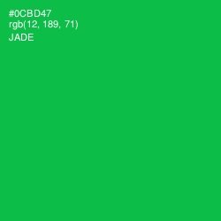 #0CBD47 - Jade Color Image