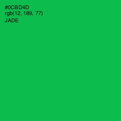 #0CBD4D - Jade Color Image