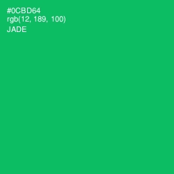 #0CBD64 - Jade Color Image
