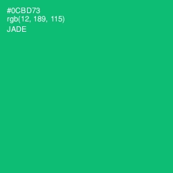 #0CBD73 - Jade Color Image