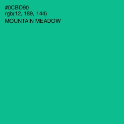 #0CBD90 - Mountain Meadow Color Image