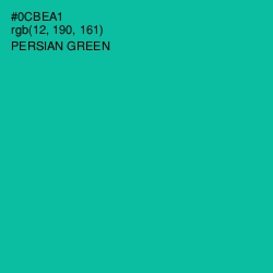 #0CBEA1 - Persian Green Color Image