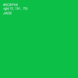 #0CBF46 - Jade Color Image