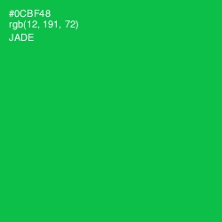 #0CBF48 - Jade Color Image