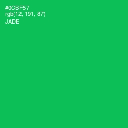 #0CBF57 - Jade Color Image