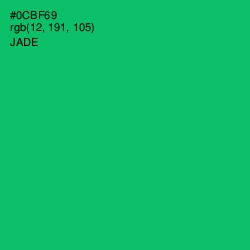 #0CBF69 - Jade Color Image