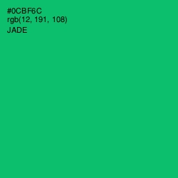 #0CBF6C - Jade Color Image