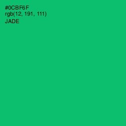 #0CBF6F - Jade Color Image
