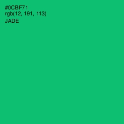 #0CBF71 - Jade Color Image