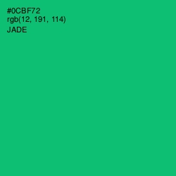 #0CBF72 - Jade Color Image