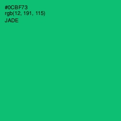 #0CBF73 - Jade Color Image