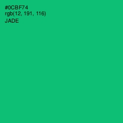 #0CBF74 - Jade Color Image