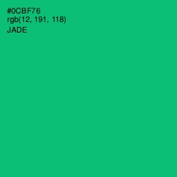 #0CBF76 - Jade Color Image