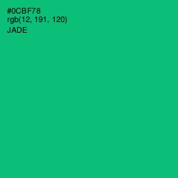 #0CBF78 - Jade Color Image