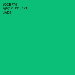 #0CBF79 - Jade Color Image