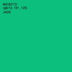#0CBF7D - Jade Color Image