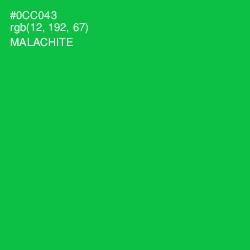 #0CC043 - Malachite Color Image