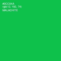 #0CC04A - Malachite Color Image