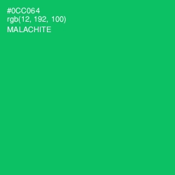 #0CC064 - Malachite Color Image