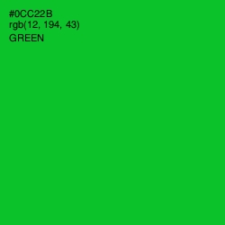 #0CC22B - Green Color Image