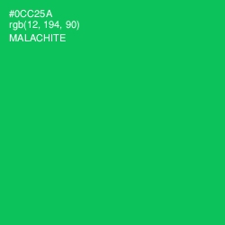 #0CC25A - Malachite Color Image