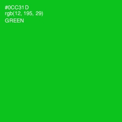 #0CC31D - Green Color Image