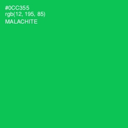 #0CC355 - Malachite Color Image