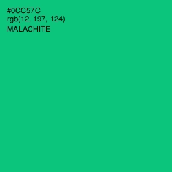 #0CC57C - Malachite Color Image