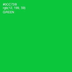 #0CC73B - Green Color Image