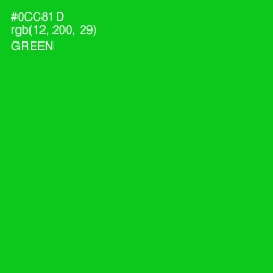 #0CC81D - Green Color Image