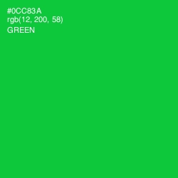 #0CC83A - Green Color Image