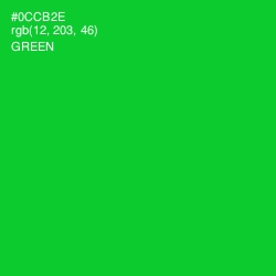 #0CCB2E - Green Color Image