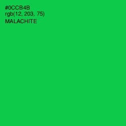 #0CCB4B - Malachite Color Image