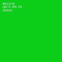 #0CCD18 - Green Color Image