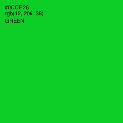 #0CCE26 - Green Color Image