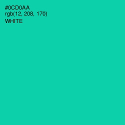 #0CD0AA - Caribbean Green Color Image