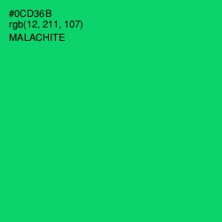 #0CD36B - Malachite Color Image
