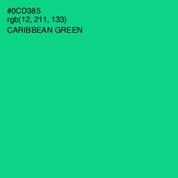 #0CD385 - Caribbean Green Color Image