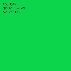 #0CD54B - Malachite Color Image