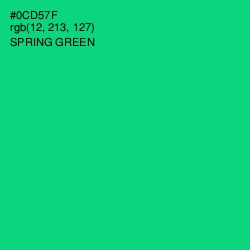 #0CD57F - Spring Green Color Image